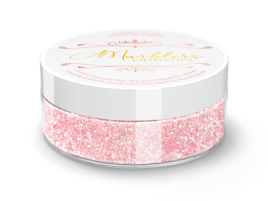 MARBLERS Chunky Natural Mica Powder [Peony Pearl] 0.11oz (3g) | Highly Pigmented | Non-Toxic, Vegan, Cruelty-Free | Eyeshadow, Body Butter, Nail