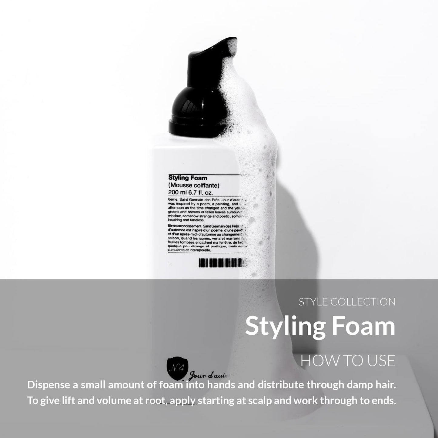 Number 4 Styling Foam. Medium Support Hair Mousse for Volume & Control, Essential for Wavy & Curly Hair, 6.7 oz