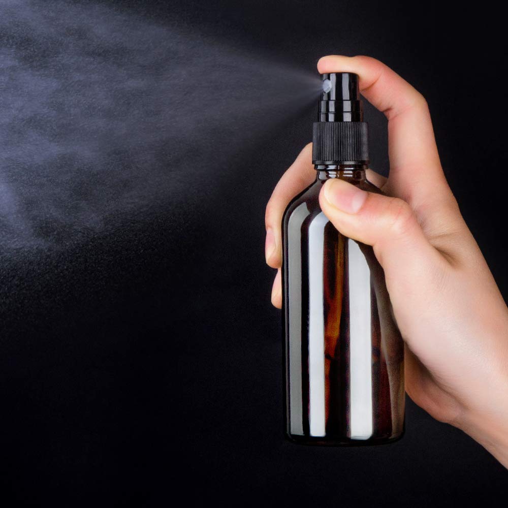 Hydior 4oz Amber Glass Spray Bottle for Essential Oil, Empty Fine Mist Spray Bottle, 6 Pack Beauty and Personal Care Hydior
