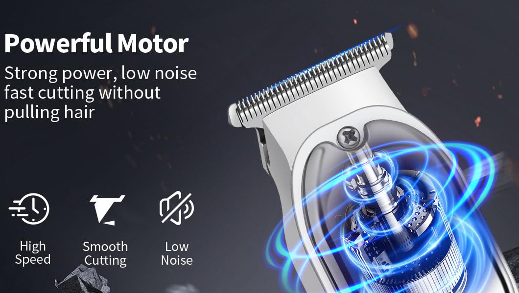 QDKVTNDJZ Electric Hair Trimmer for Men, Professional Cordless Barber Clippers with LED Digital Display,4 Limit Combs, Rechargeable Haircutting Tool Beauty and Personal Care QDKVTNDJZ