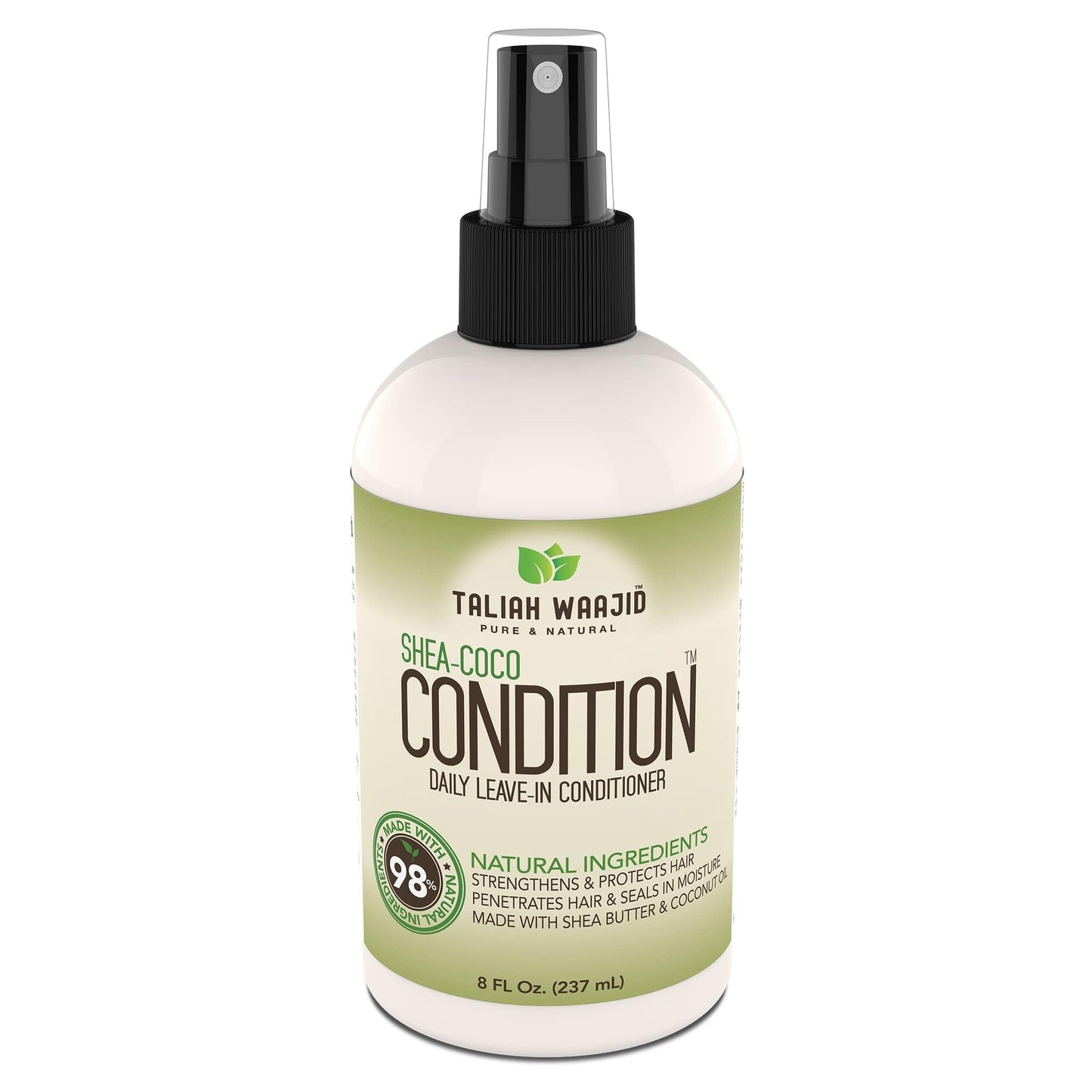 Taliah Waajid Shea-Coco Daily Leave-In Conditioner - 8oz - Moisturizing Detangler for Natural Curly, Kinky & Wavy Hair - Lightweight Hydration