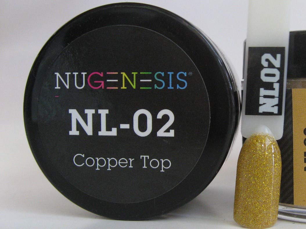 NuGenesis Nail Dipping Powder Color 1.5oz/43g Jar - (NL02 COPPER TOP) Beauty & Personal Care Nugenesis
