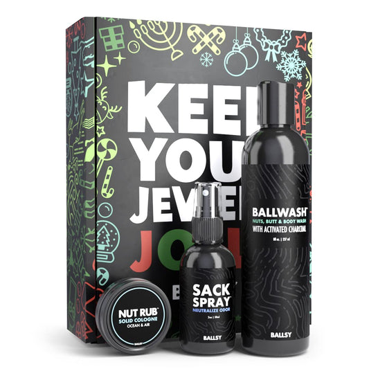 Ballsy Gift Set For Men, Jolly Jewels Pack, Includes Body Wash, Deodorizing Spray, and Cologne Rub, Men Hygiene Products, Mens Body Care, Ball Wash Beauty & Personal Care Ballsy