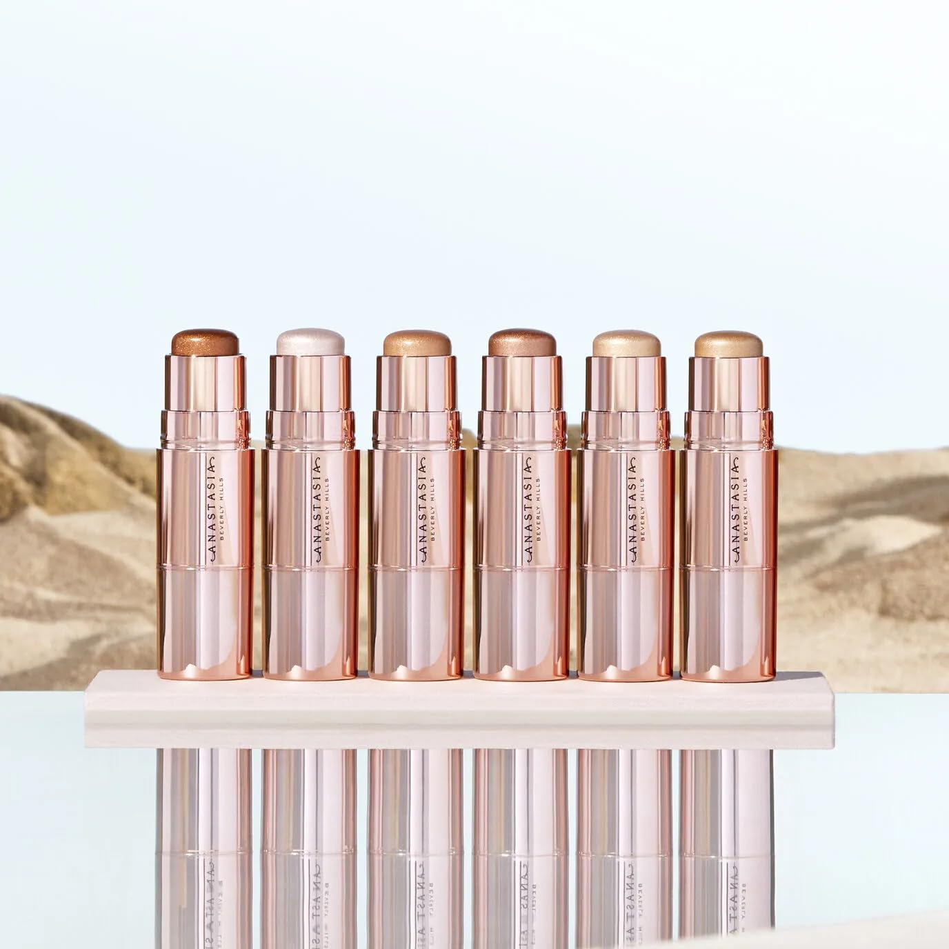 Anastasia Beverly Hills Stick Highlighter - Ultra-Smooth Cream Cheek Illuminator, Weightless Long-Wear Glow Stick for Face and Body - Pink Diamonds