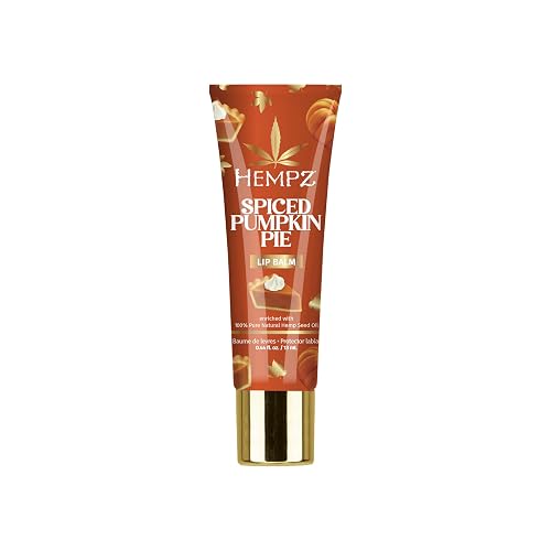 Hempz Spiced Pumpkin Pie Lip Balm, Nourishing Lip Care, Limited Edition Gloss, .44 fl.oz.