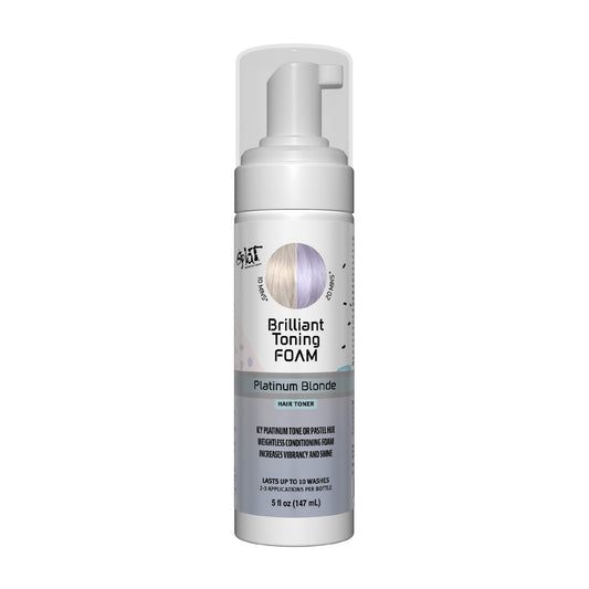 Splat Brilliant Toning Foam, Platinum Blonde, 5 oz., Hair Toner Lasts Up to 10 Washes, Weightless Conditioning Foam Increases Vibrancy and Shine