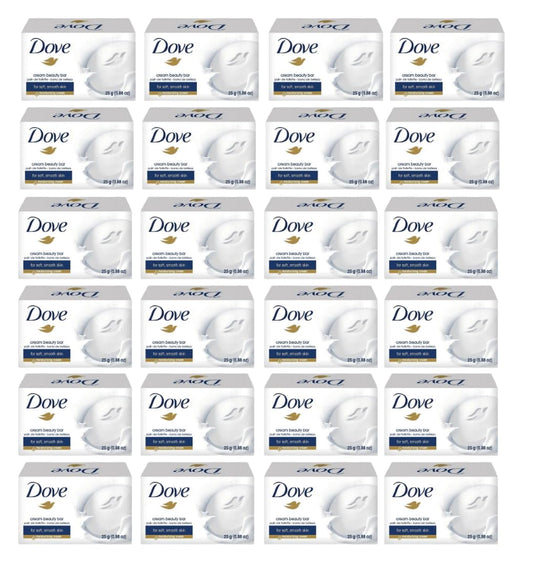 (12) Pack 25 Grams Dove Cream Beauty Bar Travel Size Soap .88 oz