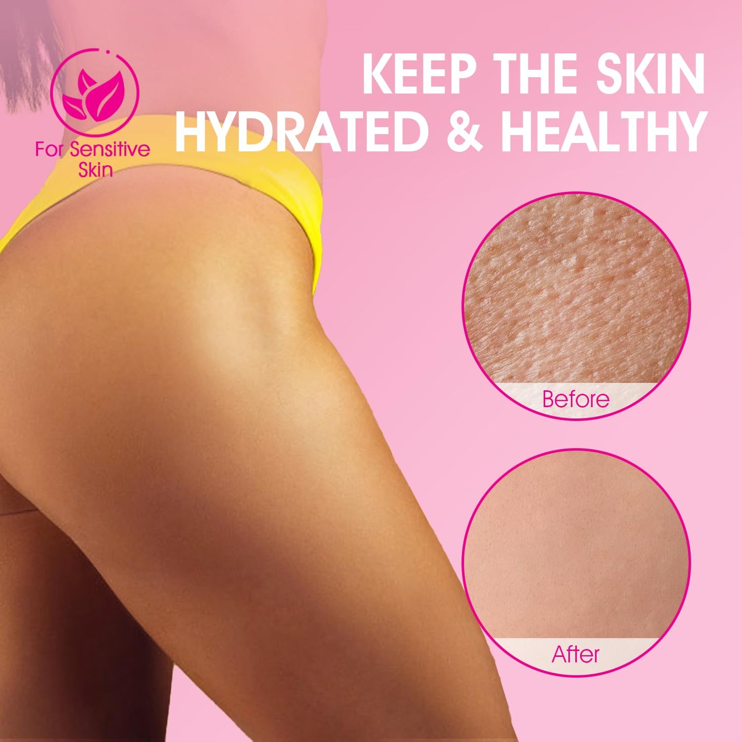 Bikini Area Exfoliator with 10% AHA+BHA & Turmeric, Ingrown Hair & Razor Bumps for Bikini Underarm Area, Skin Moisturizing, Smoothing, Even Skin Tone Beauty and Personal Care VOERUY