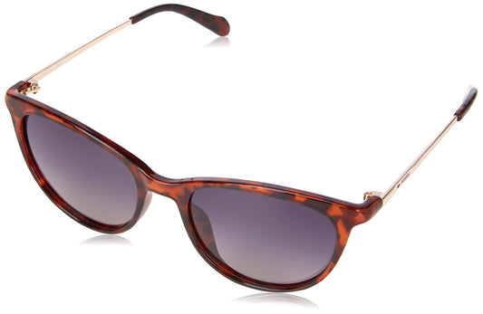 Fossil Women's Female Sunglasses Style FOS 3127/S Cat Eye, Havana/Polarized Violet Gradient, 54mm, 18mm