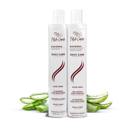 Ravenna Aloe Vera Shampoo & Conditioner Set - Paraben-Free, Deep Moisture, Breakage Reduction for Dry, Damaged & All Hair Types, 2×300ml (10.1 fl oz