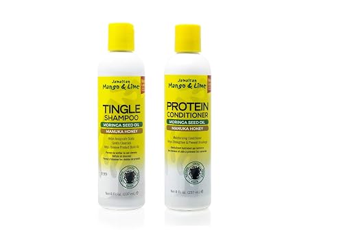 Jamaican Mango & Lime Love Your Locs Tingle Shampoo & Protein Conditioner - Strengthening Hair Care for Locs, Braids & Natural Hair Growth (Shampoo