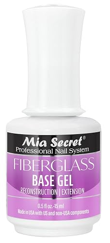 Mia Secret Fiber Glass Base Gel MADE IN USA 0.5 Fl Oz. DIY Home and Nail Salon Soak Off Gel Base Beauty & Personal Care Mia Secret