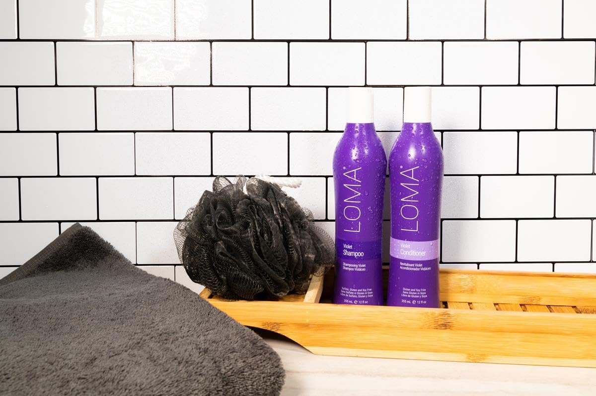 Loma Hair Care Violet Shampoo, Vanilla Bean/Blood Orange, 12 Fl Oz