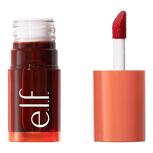 e.l.f. Sheer For It Blush Tint, Multi-Use, Long-Lasting Lip & Cheek Makeup, Creates A Natural Flush Finish, Vegan & Cruelty-Free, Orange Crush