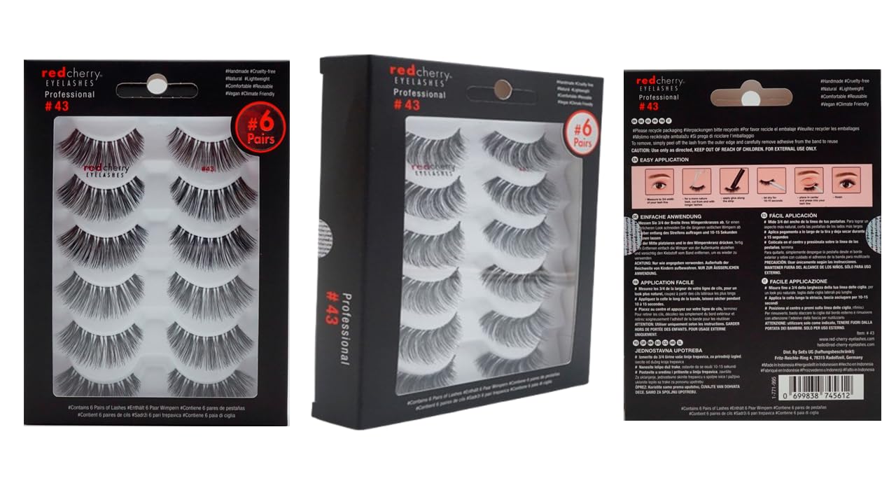 Red Cherry Eyelashes # 43-12 Pairs