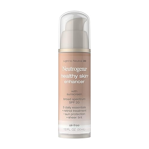 Neutrogena Healthy Skin Enhancer Sheer Face Tint with Retinol & Broad Spectrum SPF 20 Sunscreen for Younger Looking Skin, 3-in-1 Daily Enhancer, Non-Comedogenic, Light to Neutral 30, 1 fl. oz