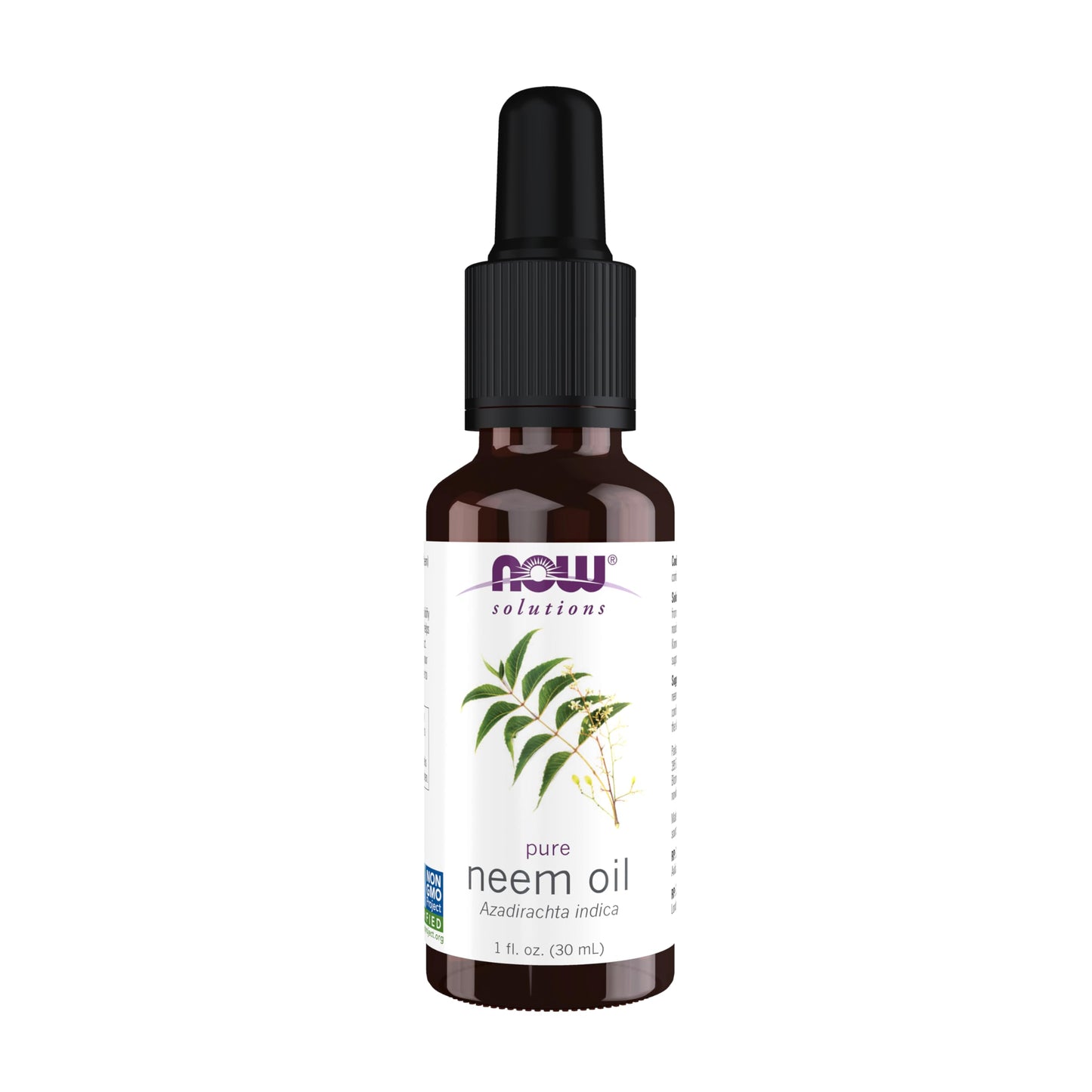 NOW Foods Solutions, Neem Oil, 100% Pure, Made From Azadirachta Indica (Neem) Seed Oil, Natural Relief from Irritation and Other Skin Issues, 1-Ounce