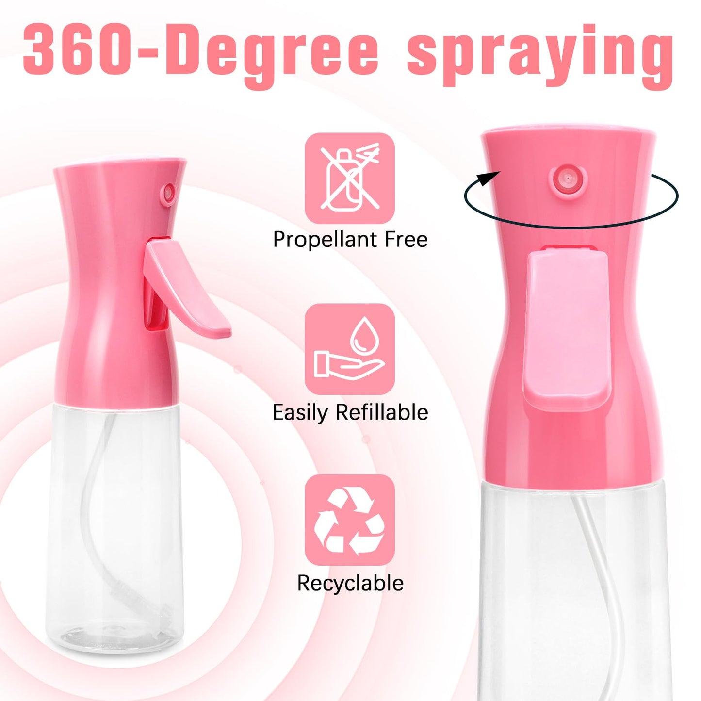 Fun Gift Spray Bottle For Hair,Continuous Water Mister for Hairstyling, Salons, Cleaning, Plants,Essential Oil Scents,Ultra Fine Mist Sprayer,6.8 OZ Beauty and Personal Care Fun Gift