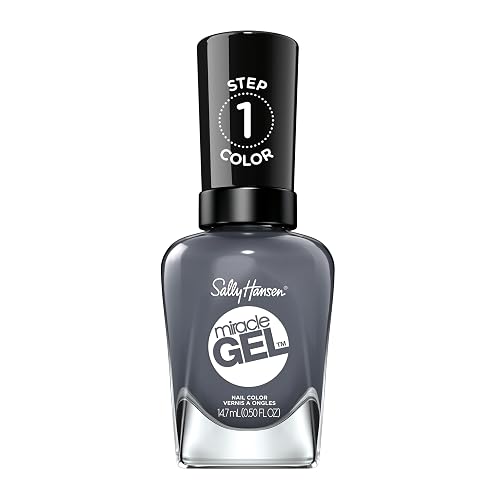Sally Hansen Miracle Gel Salon Quality Nail Polish | Gel-Like Formula, Two-Step System, No UV Light Needed, Long Lasting | Opaque, Shiny | 809 Slate-R Beauty & Personal Care Sally Hansen