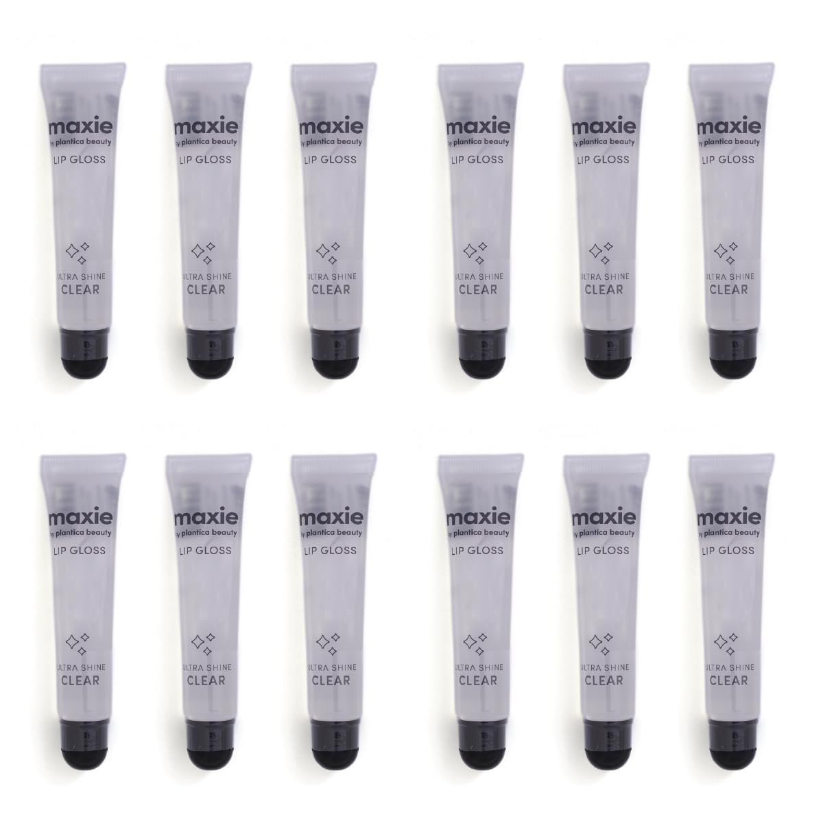 Maxie by Plantico Beauty Clear Lip Polish bulk (12 Pieces) CLEAR/ALOE (Original Clear, 12 PCS)