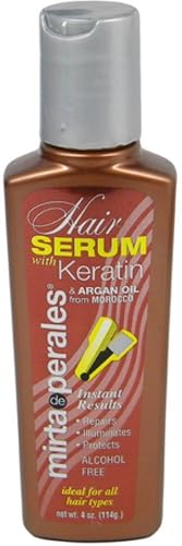 Mirta De Perales Hair Serum with Keratin & Argan Oil 4 Oz. 2-PACK