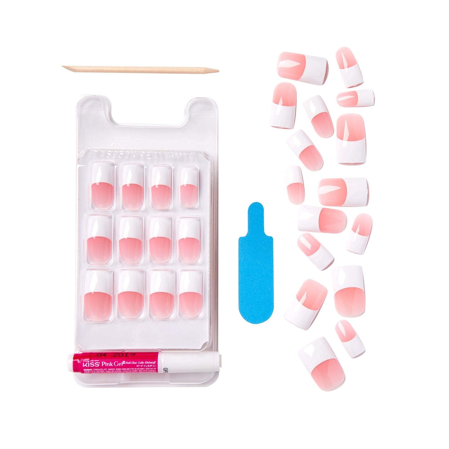 Kiss Salon Acrylic French Kit Team Player Long (2 Pack) Beauty & Personal Care KISS