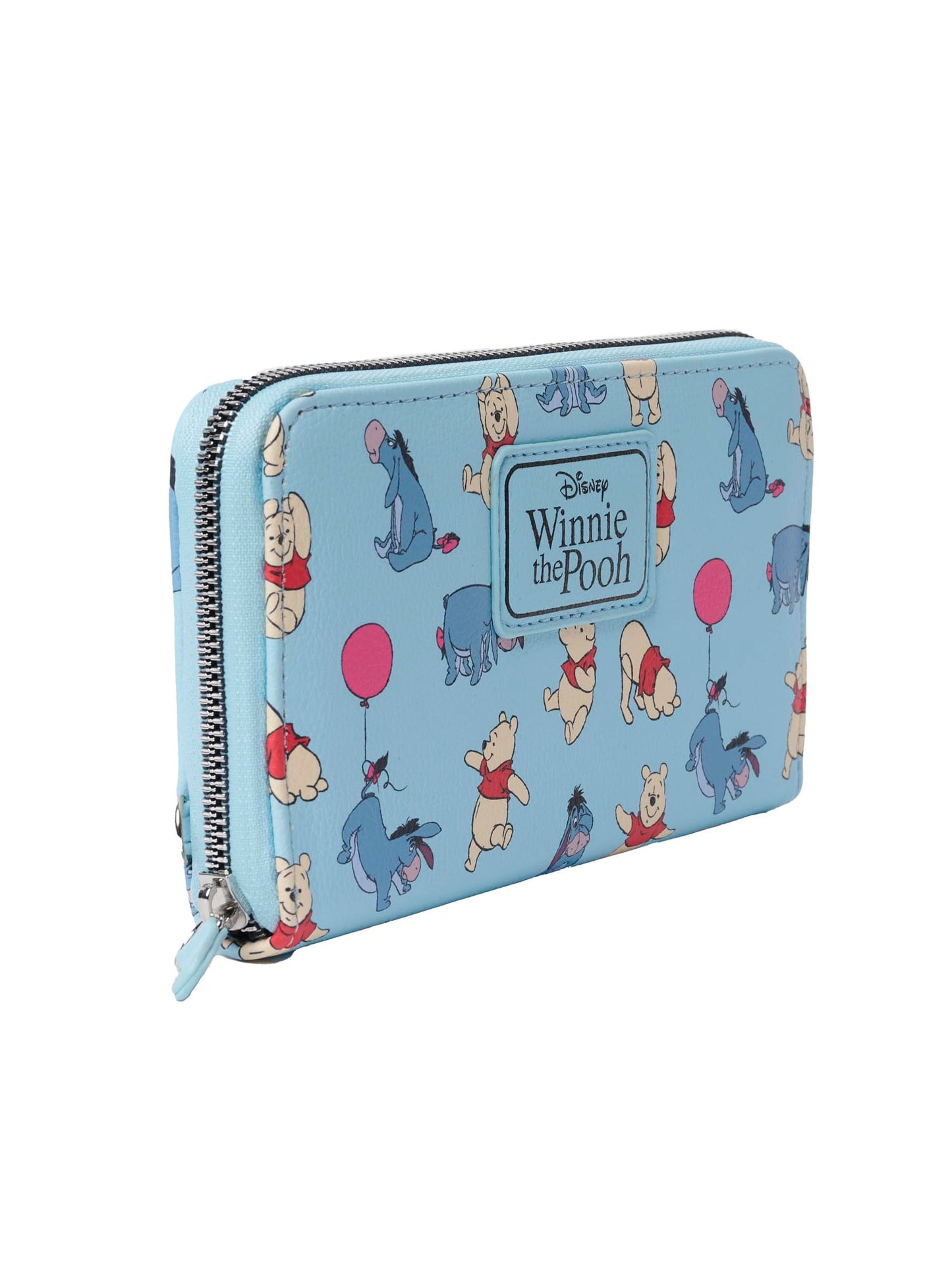Disney Wallet Wristlet Zip Clutch Faux Leather (Eeyore Pooh Light Blue)