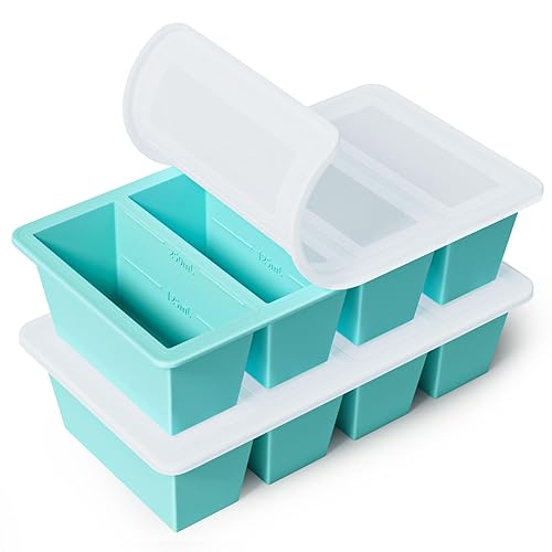 Silicone Freezer Tray for Sauce Cube: GGOW Silicone Freezing Tray for Broth Soup Storage - Freeze 250mL 125mL Souped Portion
