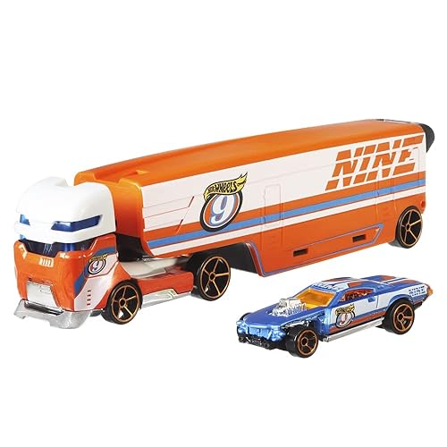 Hot Wheels Speedway Hauler Vehicle - Semi-Truck with Car ~ Detachable Trailer