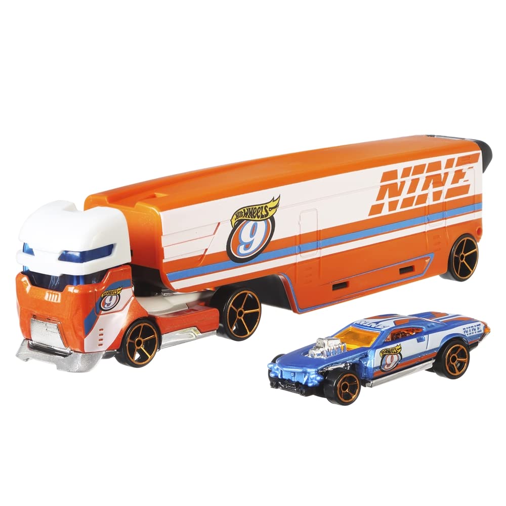 Hot Wheels Speedway Hauler Vehicle - Semi-Truck with Car ~ Detachable Trailer