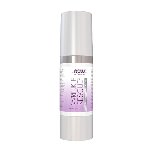 NOW Foods Solutions, Wrinkle Rescue Moisturizer, with Clinically Tested Sepilift® DPHP and Lanablue™ to Tone Aging Skin, 2-Ounce