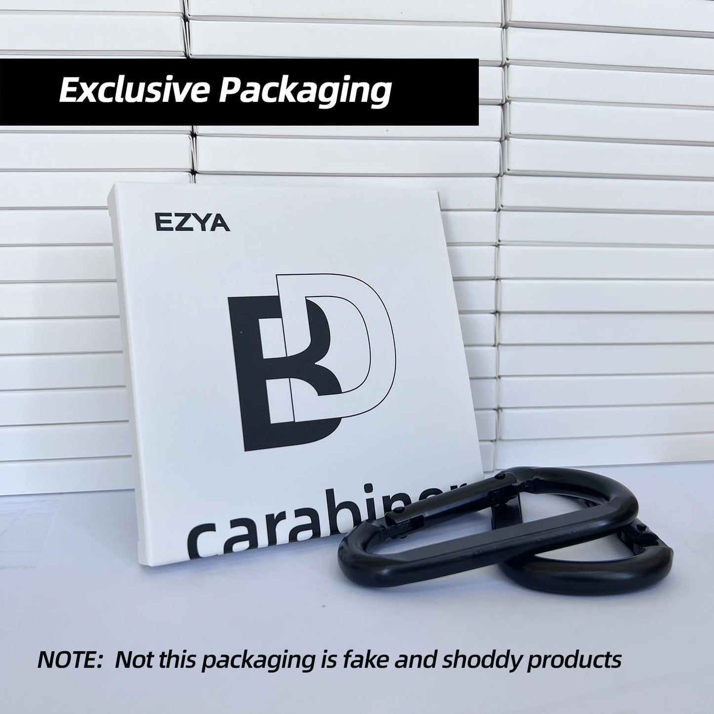 EZYA Heavy Duty Carabiner Clips 860lbs - 3" Iron D-Ring Keychain Hooks for Keys, Gym, Camping, Hiking, Backpacks, Hammocks, Outdoor Gear Accessories