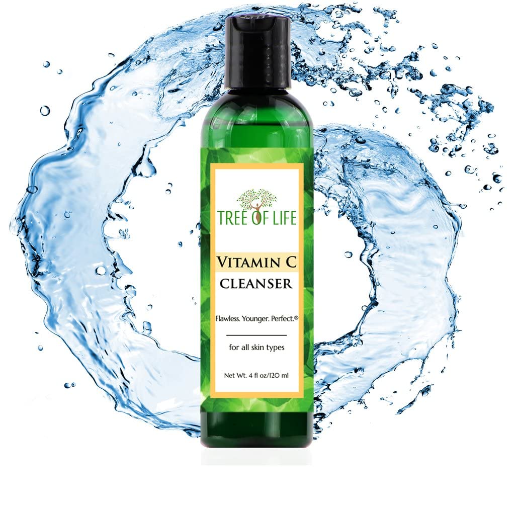 Tree of Life Beauty Vitamin C Brightening Face Care, Minimizing Pores & Facial Cleanser for Gentle Deep Cleaning with Organic Aloe, Clean