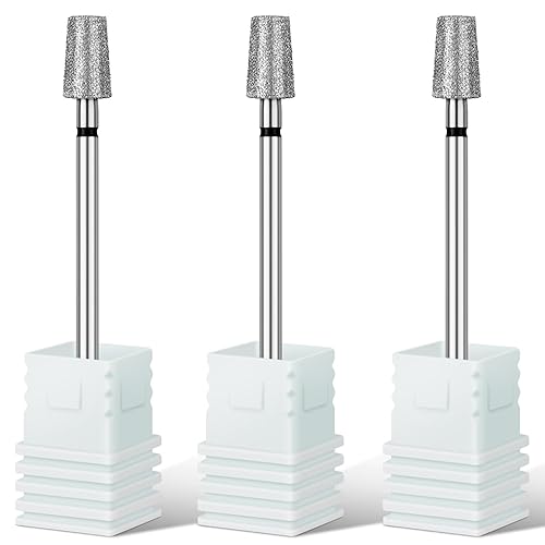 Rolybag Cuticle Nail Drill Bits Tapered Barrel Cuticle Drill Bit for Nail Diamond Drill Bits 3/32” Professional Safety Cuticle Clean Drill