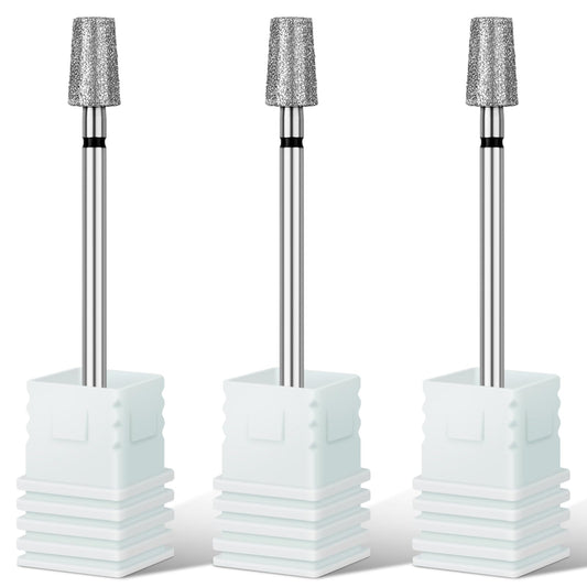 Rolybag Cuticle Nail Drill Bits Tapered Barrel Cuticle Drill Bit for Nail Diamond Drill Bits 3/32” Professional Safety Cuticle Clean Drill