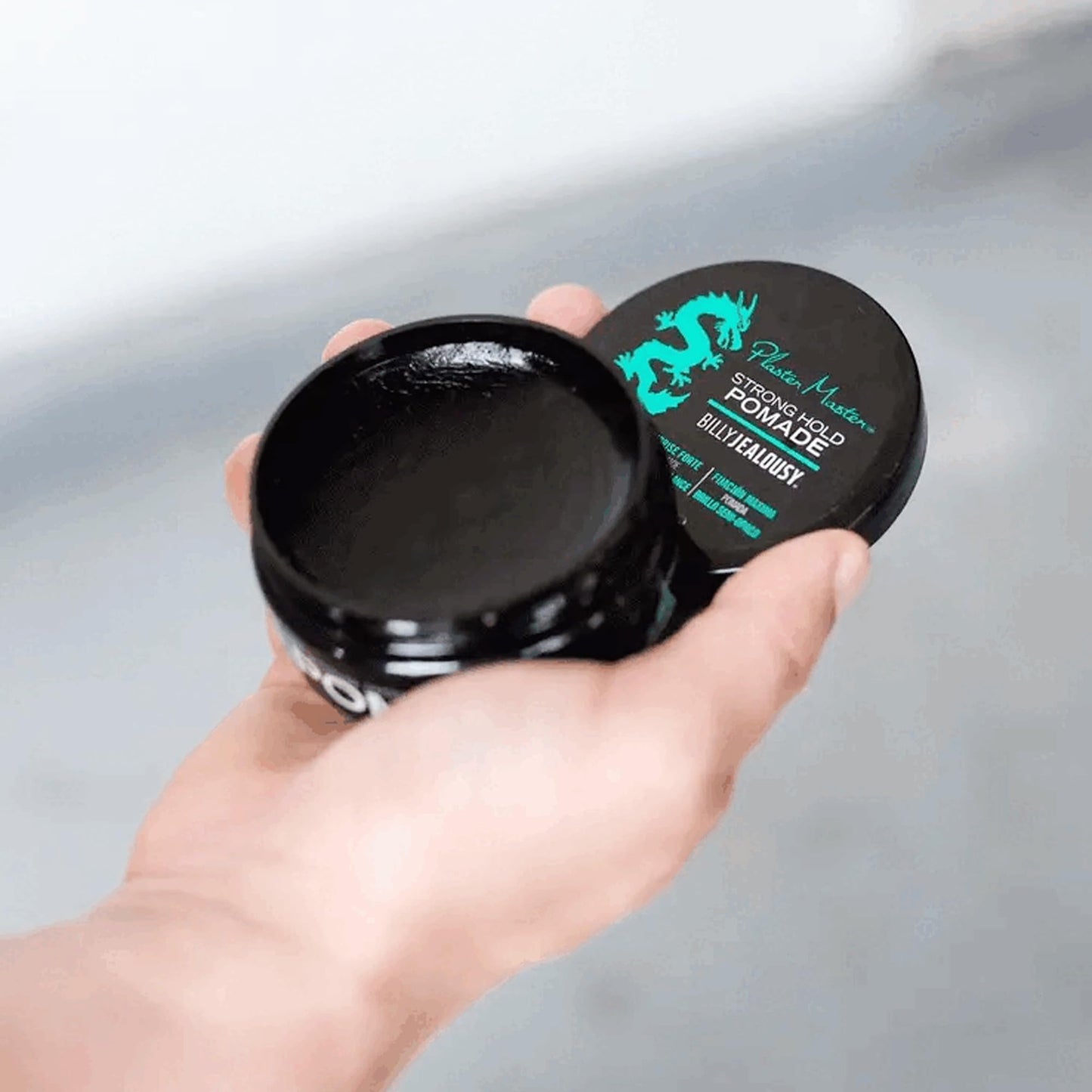 Billy Jealousy Plaster Master Water-Soluble Hair Pomade for Men, All Day Strong Hold with Medium Shine, Won't Flake & Safe for Color-Treated Hair, 3