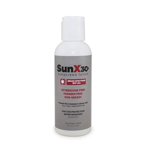 CoreTex Sun X 30+ SPF Broad Spectrum Sunscreen Lotion - 4oz Bottle of Paraben, Oxybenzone, Octinoxate, & Oil Free Sunscreen - No White Cast and Water