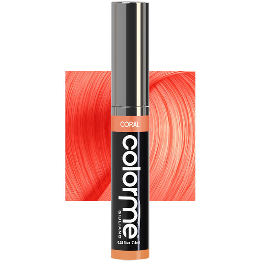Colorme Root Touch Up Temporary Hair Mascara to color and Blend Semi Permanent Dye regrowth. Washes Out (CORAL)