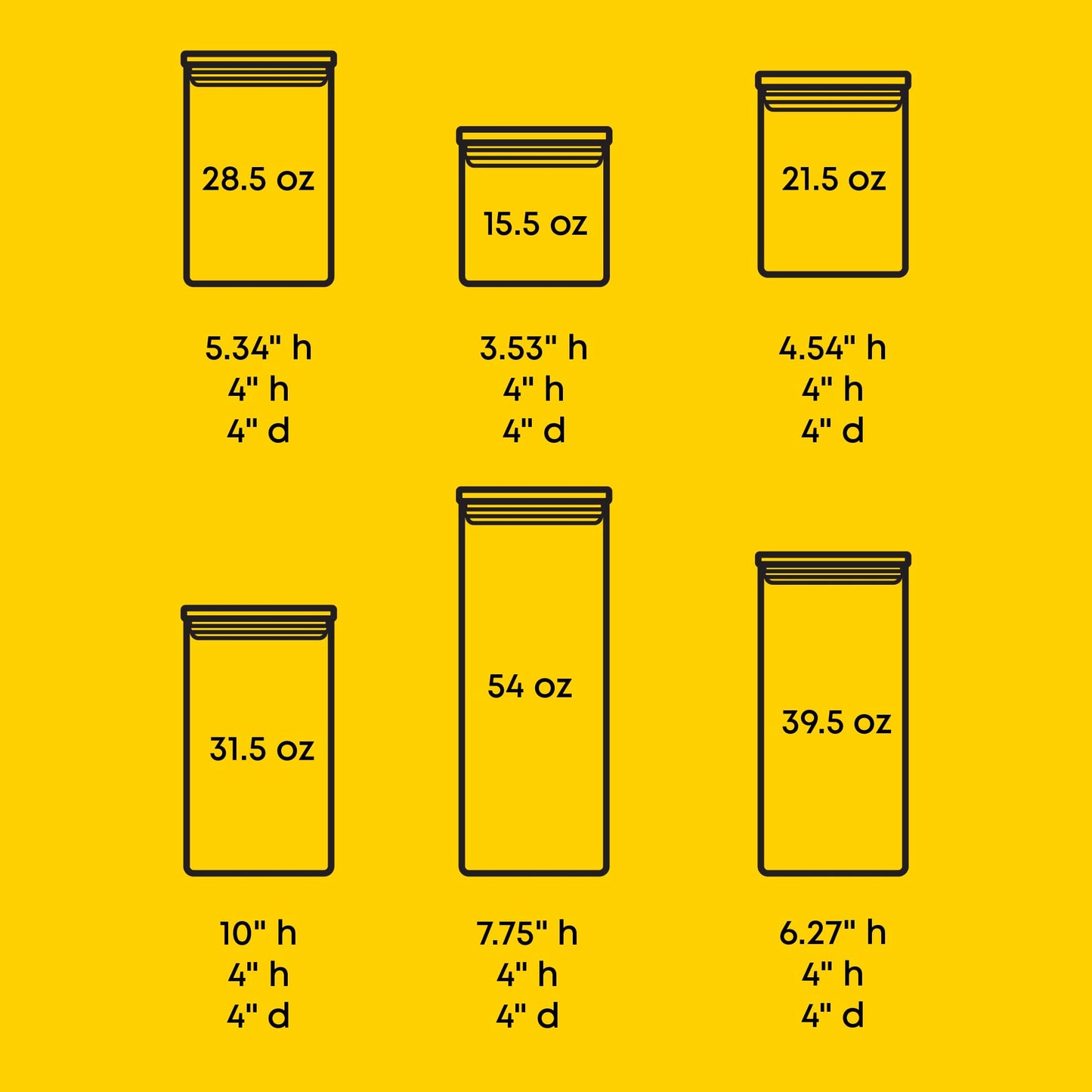 JoyJolt Borosilicate Glass Jars With Bamboo Lids. 6 Pc Set of Air Tight Sealable Containers. Food Jar Canisters with Airtight Lid for Pantry Storage…