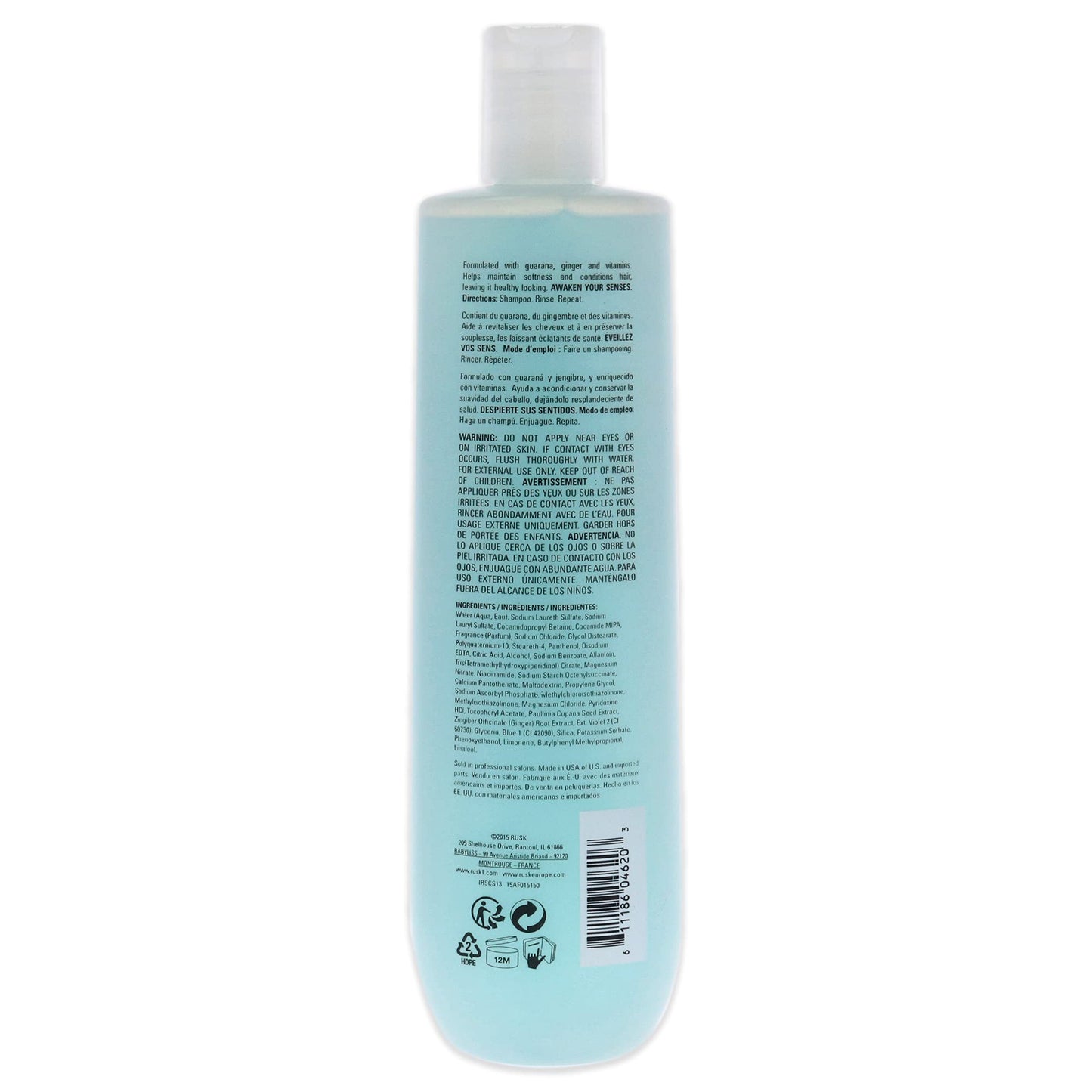 RUSK Sensories Calm Guarana and Ginger Nourishing Shampoo, 13.5 oz. A Nourishing Shampoo Formulated With Guarana and Ginger Extract To Add Shine