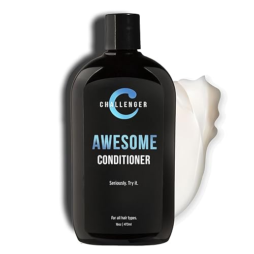 Challenger Awesome Mint Conditioner | Men's Shower Product | For Itchy & Dry Scalp | Removes Dirt & Oils | Coconut Oil, Jojoba Oil, Hydrolyzed Keratin