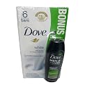 Dove Beauty Bar White 4 oz, 6 Bar (Pack of 2)