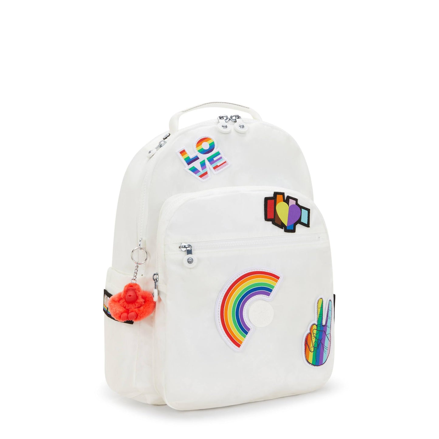 Kipling Seoul Large Pride 15" Laptop Backpack Alabaster Patch