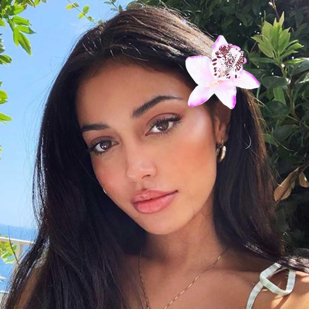 BARTOSI Flower Hair Clips Hawaiian Floral Hair Clip Tropical Beach Hair Accessories for Women and Girls (Pack of 9)