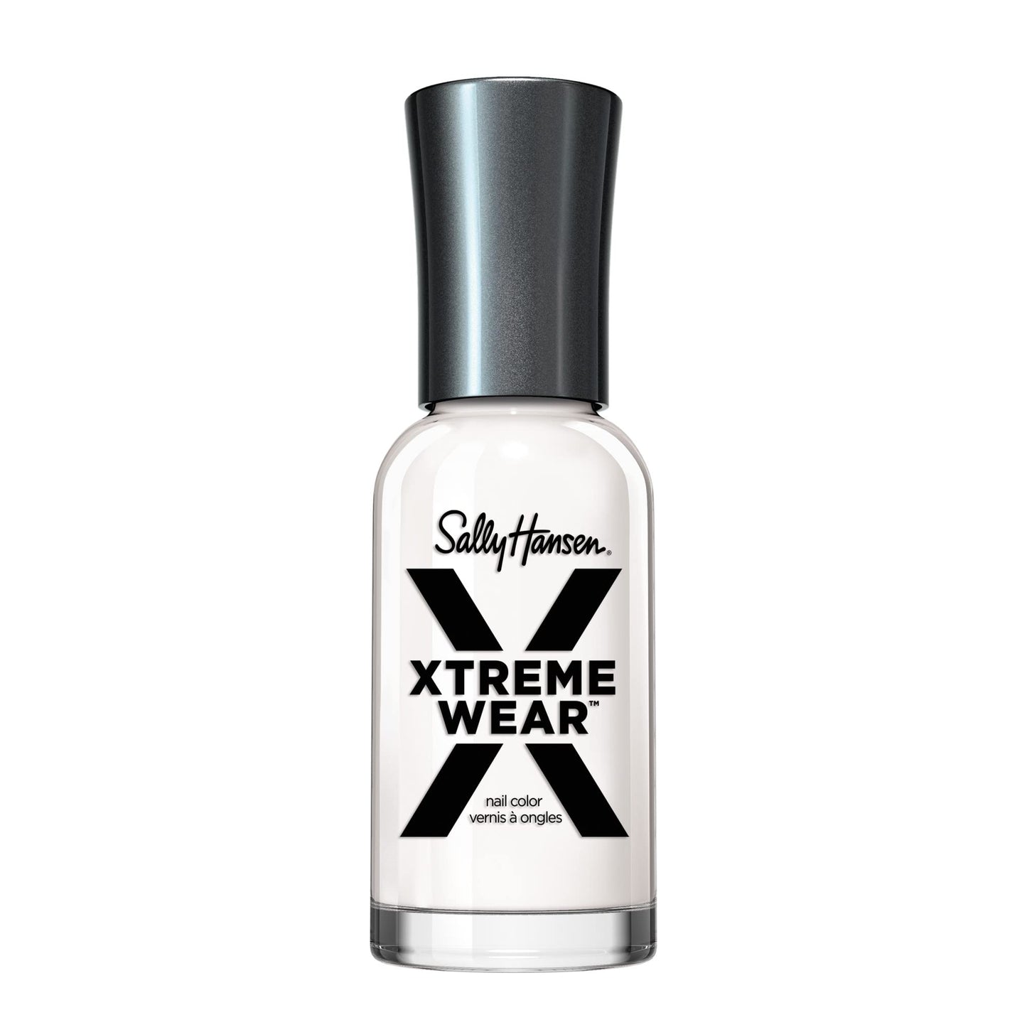 Sally Hansen Xtreme Wear, White On, Long Lasting, Chip Resistant, Semi Opaque, Shiny White Nail Polish