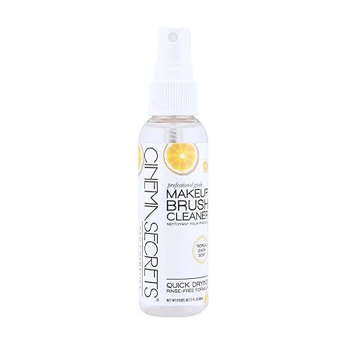 Cinema Secrets Original Makeup Brush Cleaner Spray - Professional Cleanser for Makeup Brushes - Quick-Drying, Rinse-Free Formula - Removes Stubborn