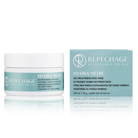 Repechage Sea Mud Mask for Women and Men, 4 fl. oz., Deep Exfoliating Pore Cleanser for Dry, Oily, Blemish Prone Face and Skin, Enhance Brighten