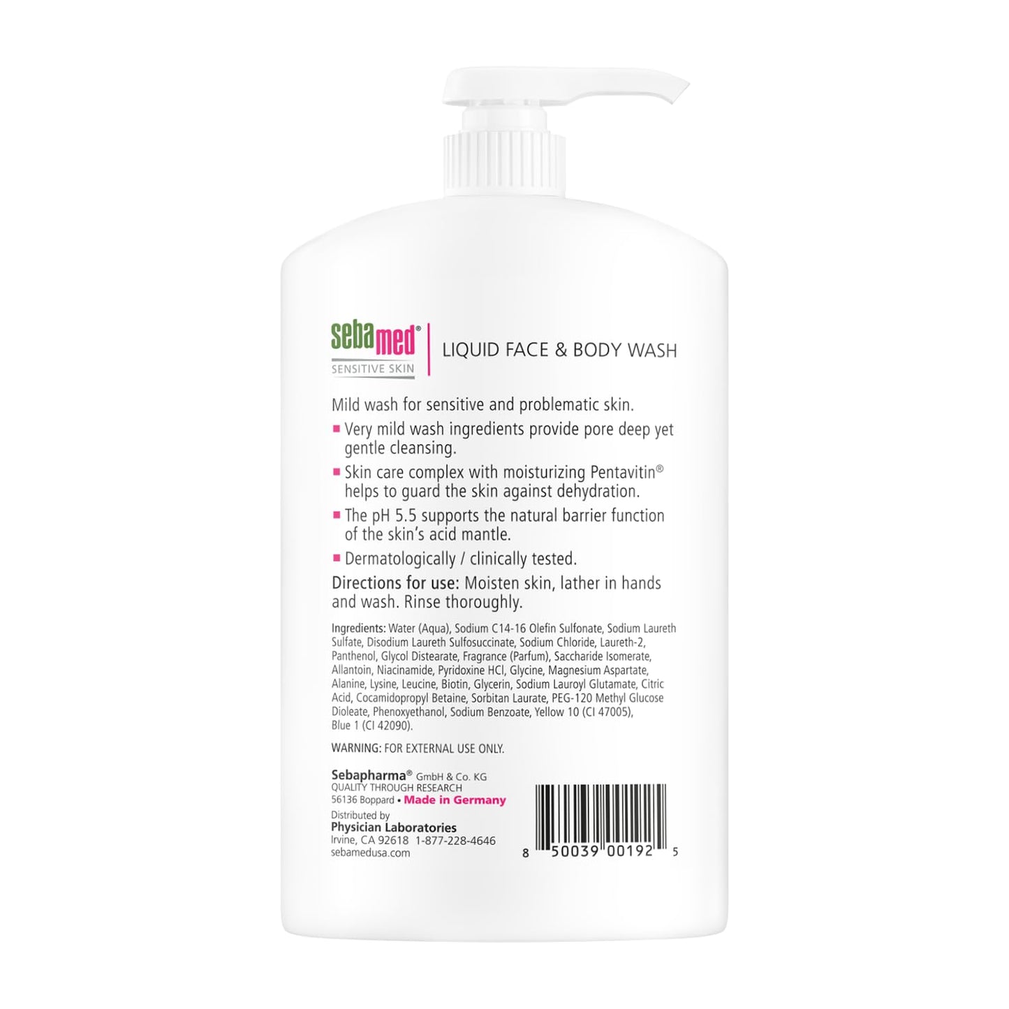 SEBAMED Liquid Face and Body Wash (1 Liter) (1L + 200mL Bundle) Beauty & Personal Care SEBAMED