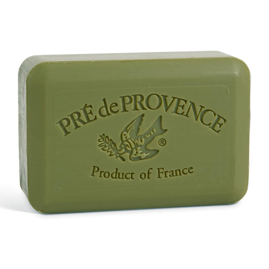 Pre de Provence Artisanal Soap Bar, Enriched with Organic Shea Butter, Natural French Skincare, Quad Milled for Rich Smooth Lather, 8.8 Ounce, Olive
