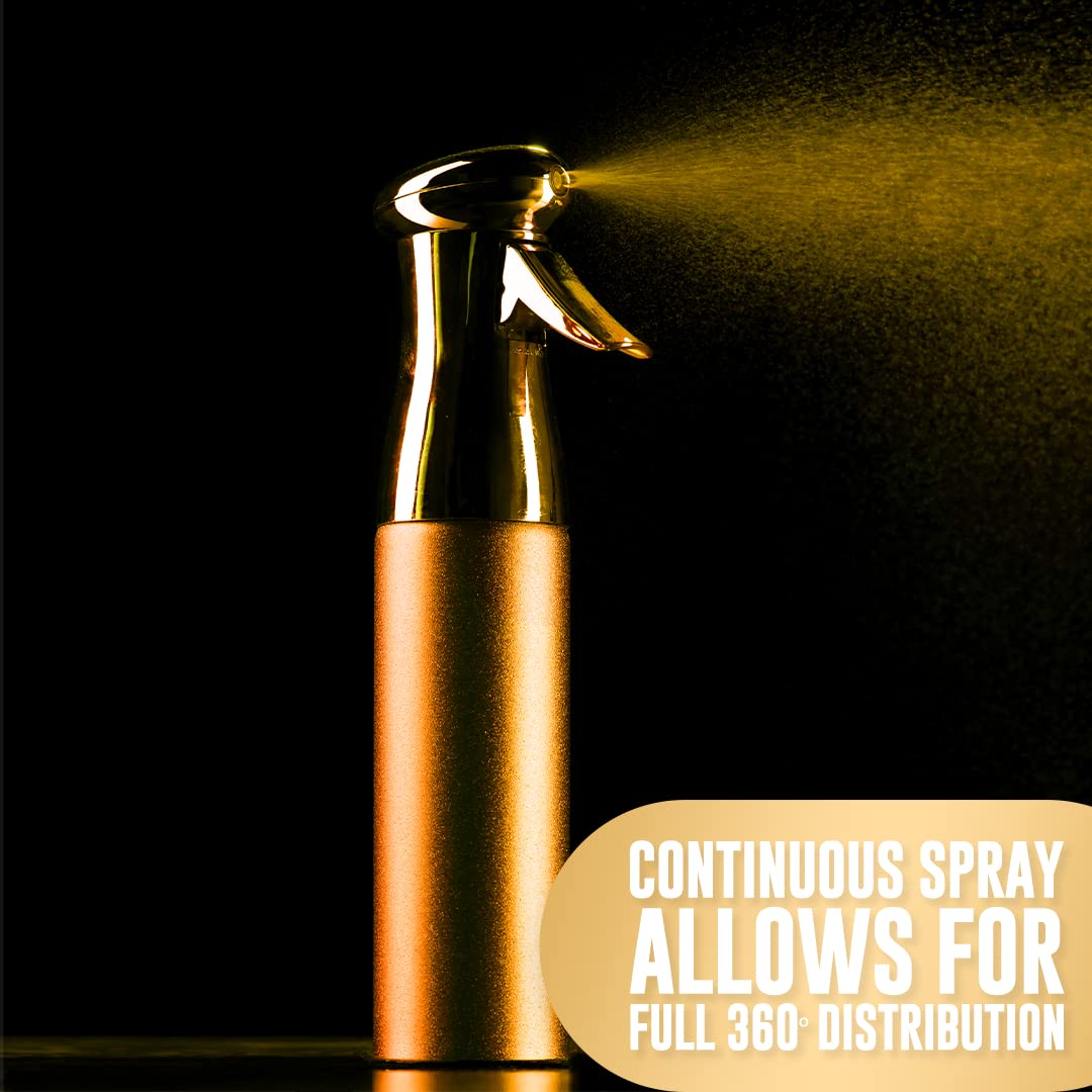 Colortrak Luminous Spray Bottle, 250ml/8.5oz Bottle with Full 360° Distribution, Easy-Use Pump, Quick View Window to Monitor Water Level